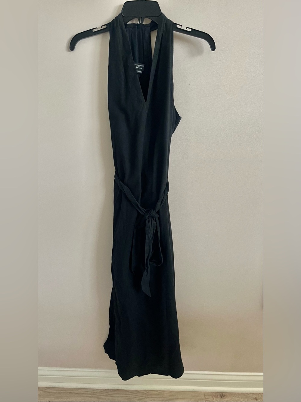 NWT-Banana Republic Factory Black Linen-Blend Dress, Medium